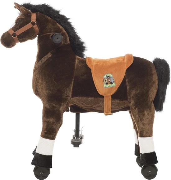 Animal Riding Paard Amadeus Small Bruin - Rijdend Paardenspeelgoed - Paardenspeelgoed - Zadelhoogte 56 CM - Verstelbaar Pedaal In 3 Standen - Afneembaar Zadel. 3 Animal Riding Paard Amadeus Small Bruin - Rijdend Paardenspeelgoed - Paardenspeelgoed - Zadelhoogte 56 CM - Verstelbaar Pedaal In 3 Standen - Afneembaar Zadel. - Afbeelding 3
