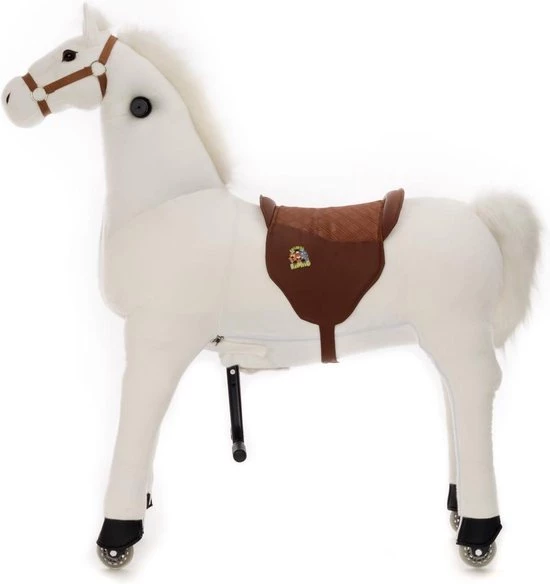 Animal Riding Paard Snowy Wit X-Large - Rijdend Paardenspeelgoed - Paardenspeelgoed - Zadelhoogte 78 CM - Verstelbaar Pedaal 3 Standen - Afneembaar Zadel. 2 Animal Riding Paard Snowy Wit X-Large - Rijdend Paardenspeelgoed - Paardenspeelgoed - Zadelhoogte 78 CM - Verstelbaar Pedaal 3 Standen - Afneembaar Zadel. - Afbeelding 2