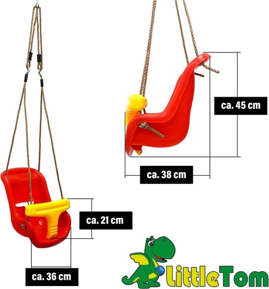 LittleTom Babyschommel 45x36x38 Cm - Kinderen Schommelstoel Baby Tuinschommel 2 LittleTom Babyschommel 45x36x38 Cm - Kinderen Schommelstoel Baby Tuinschommel - Afbeelding 2