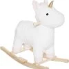 Merkloos Schommelpaard - Eenhoorn - Wit - 64 X 55 X 33 Cm