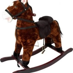Small Foot Company Small Foot Hobbelpaard Junior 74 X 30 Cm Plunche/staal/hout Bruin