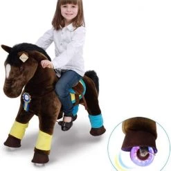 PonyCycle Luxe Speelgoed - Rijpaard Donkerbruin Groot K45 -babygyms Winkel 550x614 4