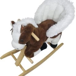 Playwood Pluche Hobbelpaard Steigerend Schommelpaard Met Geluid -babygyms Winkel 550x628 3