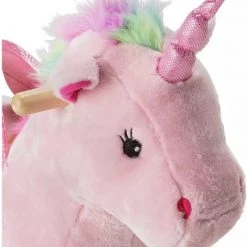 Chad Valley Rainbow Rocking Unicorn Eenhoorn Hobbelpaard Schommelpaard -babygyms Winkel 550x634 2