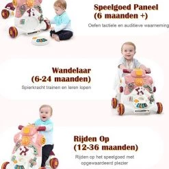 FURNIBELLA - 3-in-1 Baby Zit-naar-Stand Loper, Kinderen Activiteitencentrum, Peuter Wandelwagen, Autorijden, Interactieve Loper, Activiteit Leren Loper Voor Jongen / Meisje, Vroege Ontwikkeling Speelgoed Voor Baby's Op 6-36 Maanden (Roze) 12 FURNIBELLA - 3-in-1 Baby Zit-naar-Stand Loper, Kinderen Activiteitencentrum, Peuter Wandelwagen, Autorijden, Interactieve Loper, Activiteit Leren Loper Voor Jongen / Meisje, Vroege Ontwikkeling Speelgoed Voor Baby's Op 6-36 Maanden (Roze) -babygyms Winkel 550x641