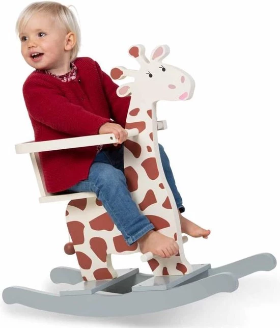 Childhome Hobbelfiguur Giraf Hout 69 Cm Wit/grijs 3 Childhome Hobbelfiguur Giraf Hout 69 Cm Wit/grijs - Afbeelding 3