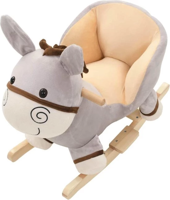 VidaXL Hobbeldier Aap Met Rugleuning 60x32x55 Cm Pluche Grijs 4 VidaXL Hobbeldier Aap Met Rugleuning 60x32x55 Cm Pluche Grijs - Afbeelding 4