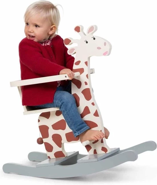 Childhome Hobbelfiguur Giraf Hout 69 Cm Wit/grijs 4 Childhome Hobbelfiguur Giraf Hout 69 Cm Wit/grijs - Afbeelding 4