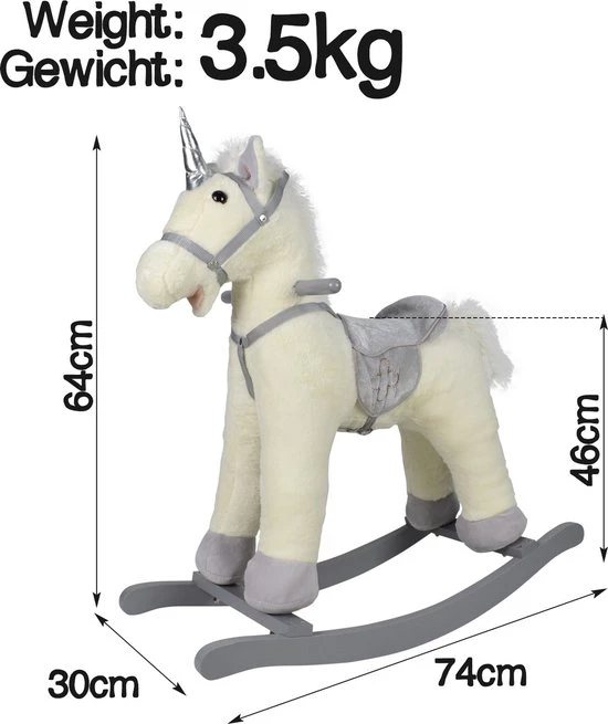 Infantastic GoodVibes - Hobbelpaard Voor Kinderen - Schommelpaard Silver Unicorn - Stevige Constructie - Knuffelzacht Met Geluidseffecten - Zilveren Eenhoorn 2 Infantastic GoodVibes - Hobbelpaard Voor Kinderen - Schommelpaard Silver Unicorn - Stevige Constructie - Knuffelzacht Met Geluidseffecten - Zilveren Eenhoorn - Afbeelding 2