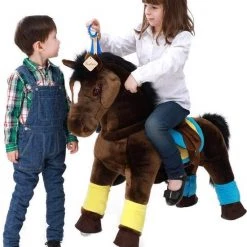 PonyCycle Luxe Speelgoed - Rijpaard Donkerbruin Groot K45 -babygyms Winkel 550x656 2