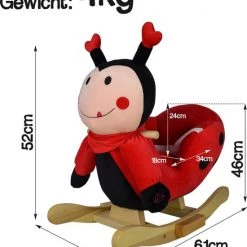 Infantastic- Schommel Lieveheersbeestje, Hobbel Lieveheersbeestje -muziekfunctie -babygyms Winkel 550x662 1