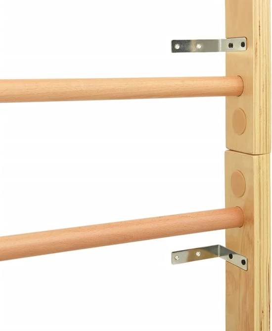 VidaXL Wandklimrek 80x15,8x195 Cm Hout 6 VidaXL Wandklimrek 80x15,8x195 Cm Hout - Afbeelding 6