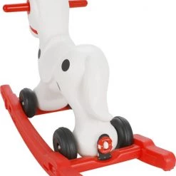 Pilsan Hobbelpaard Wit En Rood Met Afneembaar Onderstel En Muziek -babygyms Winkel 550x684