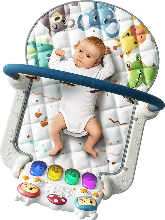 Babygym, Baby Cadeau - Jongen & Meisje, Dierenvriendjes Speelmat, Interactief Speelgoed - Multikleuren. 1 Babygym, Baby Cadeau - Jongen & Meisje, Dierenvriendjes Speelmat, Interactief Speelgoed - Multikleuren.