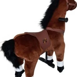 2iX - Rijdend Speelgoed Paard - Bruin - Pluche - Inline Skate Wielen - Hobbelpaard Voor Jongens En Meisjes 4 Tot 9 Jaar -babygyms Winkel 550x759 1