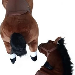 2iX - Rijdend Speelgoed Paard - Bruin - Pluche - Inline Skate Wielen - Hobbelpaard Voor Jongens En Meisjes 4 Tot 9 Jaar -babygyms Winkel 550x808 1